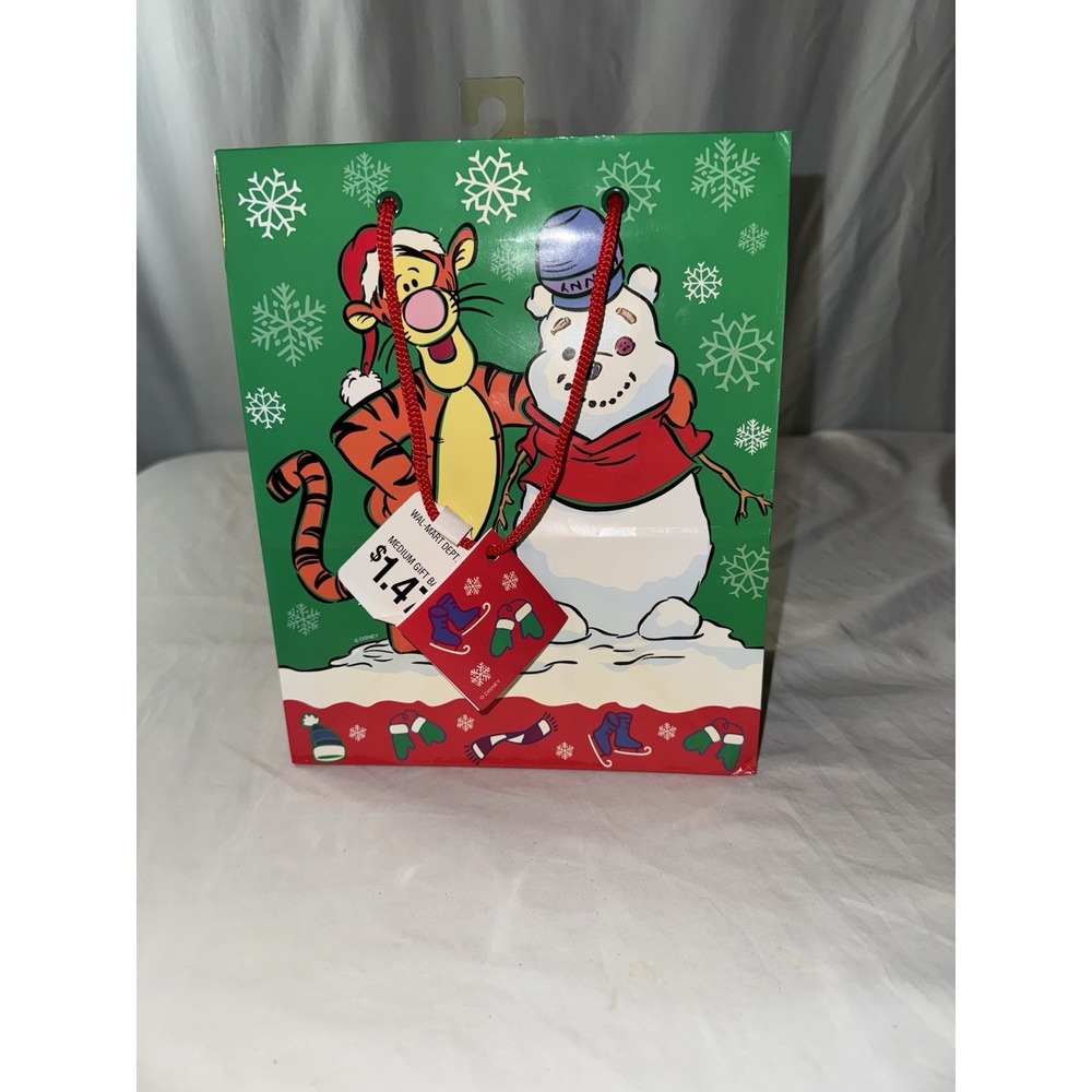 Vintage 1997 Cleo Winnie the Pooh Christmas Holiday Gift Bag Tigger Disney